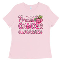 Bubblegum Pink breast cancer awareness Ladies Tee - Zillion Design Studio