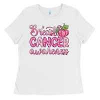 White breast cancer awareness Ladies Tee - Zillion Design Studio