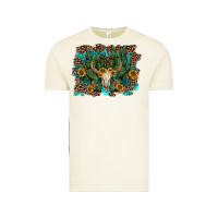 Leopard Bull Skull Cactus Sunflowers Vintage Tee | Teevron
