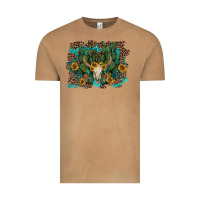 Vintage Camel leopard bull skull cactus sunflowers Vintage Tee - AdoDesignShop