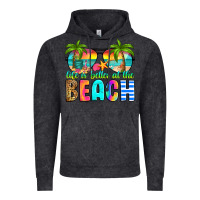 Vintage Black life is better at the beach Vintage Hoodie - RanaPortraitStore