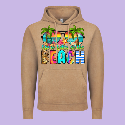 Life Is Better At The Beach Vintage Hoodie Designed By Ranaportraitstore