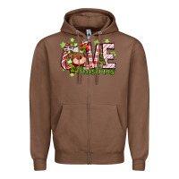 Chestnut love christmas deer Zipper Hoodie - MaliasSmallBusiness