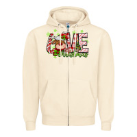 Sandshell love christmas deer Zipper Hoodie - MaliasSmallBusiness
