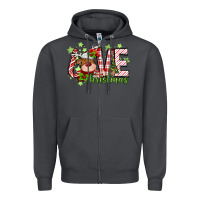Smoke love christmas deer Zipper Hoodie - MaliasSmallBusiness