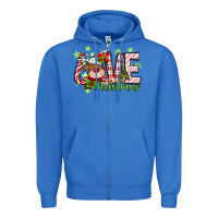 True Royal love christmas deer Zipper Hoodie - MaliasSmallBusiness