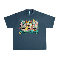 Midnight Navy god is my refugee and strength Urban Heavy Tee - NancyCooperArtShop
