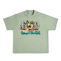 Oil Green god is my refugee and strength Urban Heavy Tee - NancyCooperArtShop