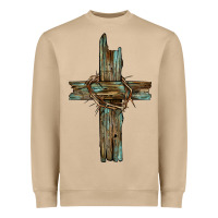 Mushroom cross with thorn Heavyweight Sweatshirt - BarkalooDesign