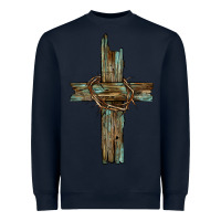 Navy cross with thorn Heavyweight Sweatshirt - BarkalooDesign