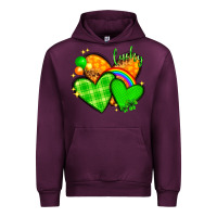 Mauve Wine St. Patrick's Day hearts St. Patricks day Urban Hoodie - HowdyJamesFarm