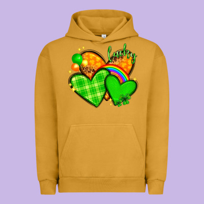 St. Patrick's Day Hearts St. Patricks Day Urban Hoodie Designed By Howdyjamesfarm