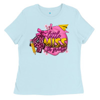 Baby Blue little miss 4th grade Ladies Tee - texasbilliewilder