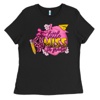 Black little miss 4th grade Ladies Tee - texasbilliewilder