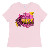 Bubblegum Pink little miss 4th grade Ladies Tee - texasbilliewilder