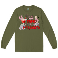 Army Green even cupid need a margarita Long Sleeve Tee - MaliasSmallBusiness