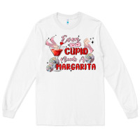 White even cupid need a margarita Long Sleeve Tee - MaliasSmallBusiness