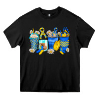 Black down syndrome coffee cups Heavy Core Tee - Zillion Design Studio
