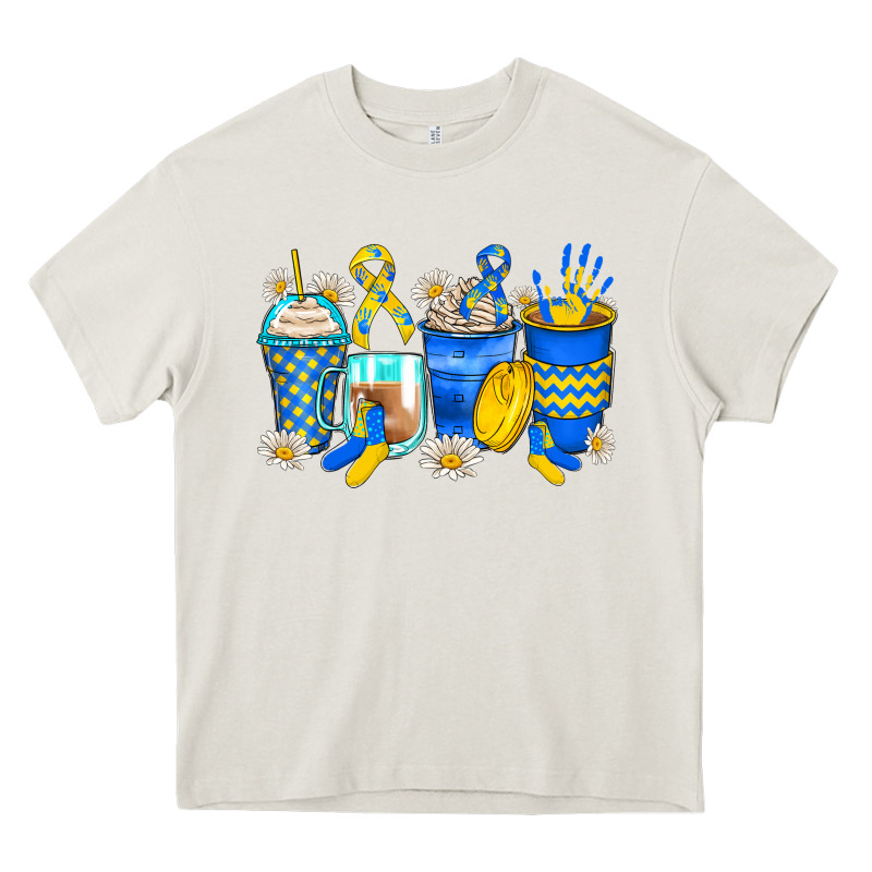 Down Syndrome Coffee Cups Heavy Core Tee by Zillion Design Studio | Teevron