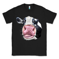 Black Cute Holstein Face Classic Tee - LillyAllenDesigns