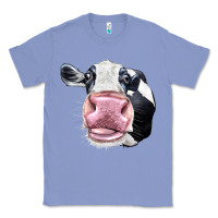 Colony Blue Cute Holstein Face Classic Tee - LillyAllenDesigns