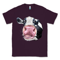Plum Cute Holstein Face Classic Tee - LillyAllenDesigns