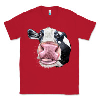 Red Cute Holstein Face Classic Tee - LillyAllenDesigns