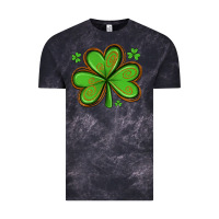 Cloud Black st patricks day shamrock with glitter Vintage Tee - Artiststas