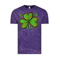 Cloud Purple st patricks day shamrock with glitter Vintage Tee - Artiststas