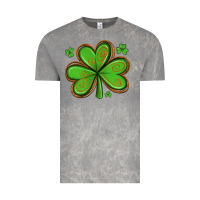 St Patricks Day Shamrock With Glitter Vintage Tee | Teevron