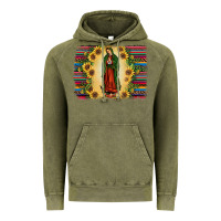 Vintage Olive serape our lady of guadalupe Vintage Hoodie - JahusDesignShop