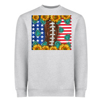 Heather Grey American football and america Heavyweight Sweatshirt - NancyCooperArtShop
