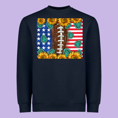 American Football And America Heavyweight Sweatshirt Designed By Nancycooperartshop