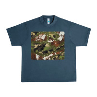 Midnight Navy black and brown cowhide camouflage Urban Heavy Tee - BarkalooDesign