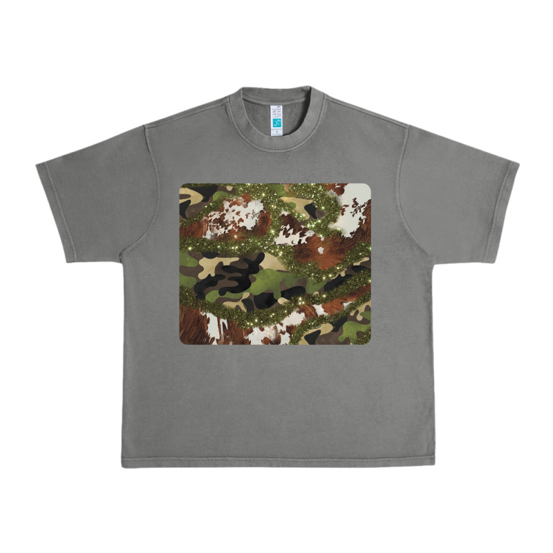 Black And Brown Cowhide Camouflage Urban Heavy Tee by BarkalooDesign | Teevron