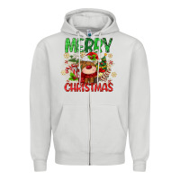 Merry Christmas Deer Zipper Hoodie | Teevron