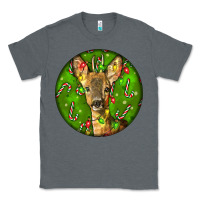 Charcoal Heather red brocket deer christmas Classic Tee - LillyAllenDesigns