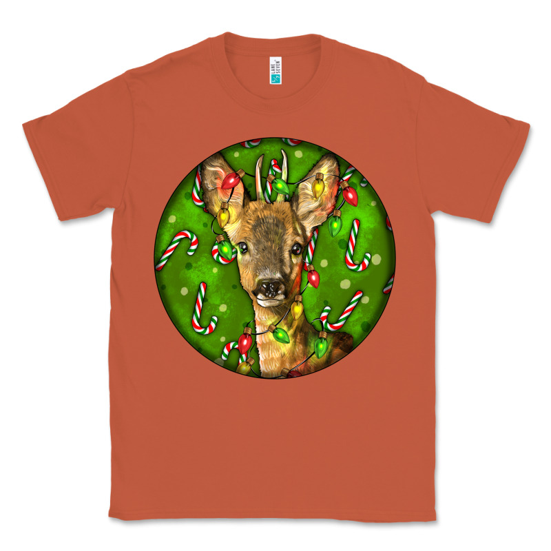 Red Brocket Deer Christmas Classic Tee by LillyAllenDesigns | Teevron