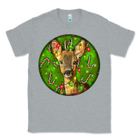 Heather Grey red brocket deer christmas Classic Tee - LillyAllenDesigns