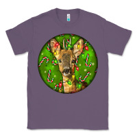 Lavender red brocket deer christmas Classic Tee - LillyAllenDesigns