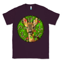 Plum red brocket deer christmas Classic Tee - LillyAllenDesigns