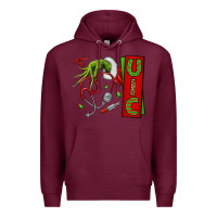 Burgundy Christmas Character Premium Hoodie - NancyCooperArtShop