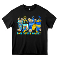 Black down syndrome coffee cups Heavy Core Tee - Zillion Design Studio