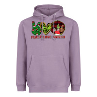Lavender Peace Love Grinch Heavyweight Hoodie - Bettercallsaul