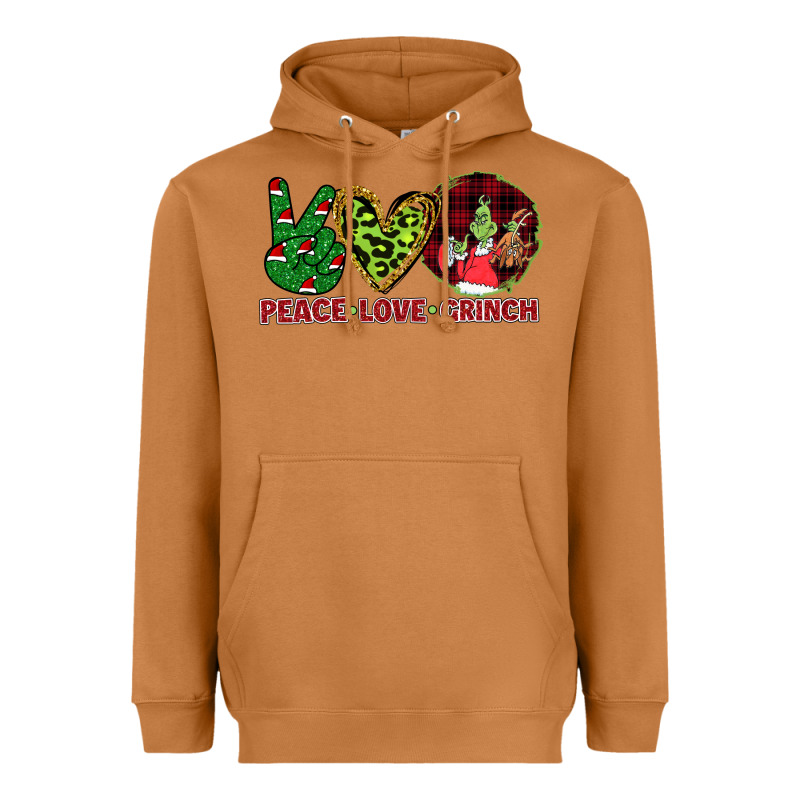 Peace Love Grinch Heavyweight Hoodie by Bettercallsaul | Teevron