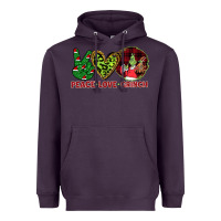 Plum Peace Love Grinch Heavyweight Hoodie - Bettercallsaul