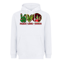 White Peace Love Grinch Heavyweight Hoodie - Bettercallsaul