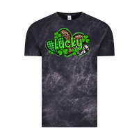 Cloud Black st patricks day lucky western hearts Vintage Tee - Artiststas