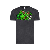 Vintage Black st patricks day lucky western hearts Vintage Tee - Artiststas