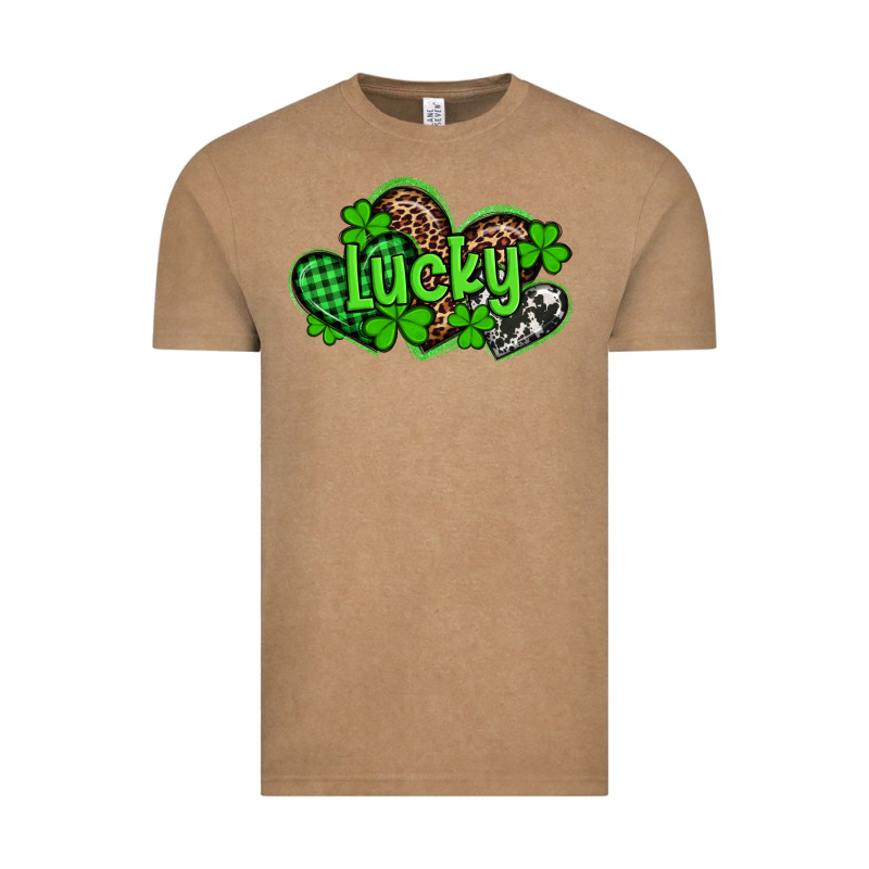 St Patricks Day Lucky Western Hearts Vintage Tee by Artiststas | Teevron
